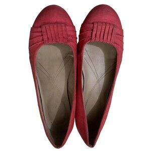 Naturalizer Shoes Slip On Comfort Flat Fabric Pleat Bow 8 M Career Twee Colorful
